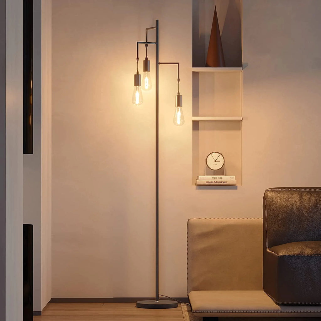 3 Light Black Floor Lamp U464