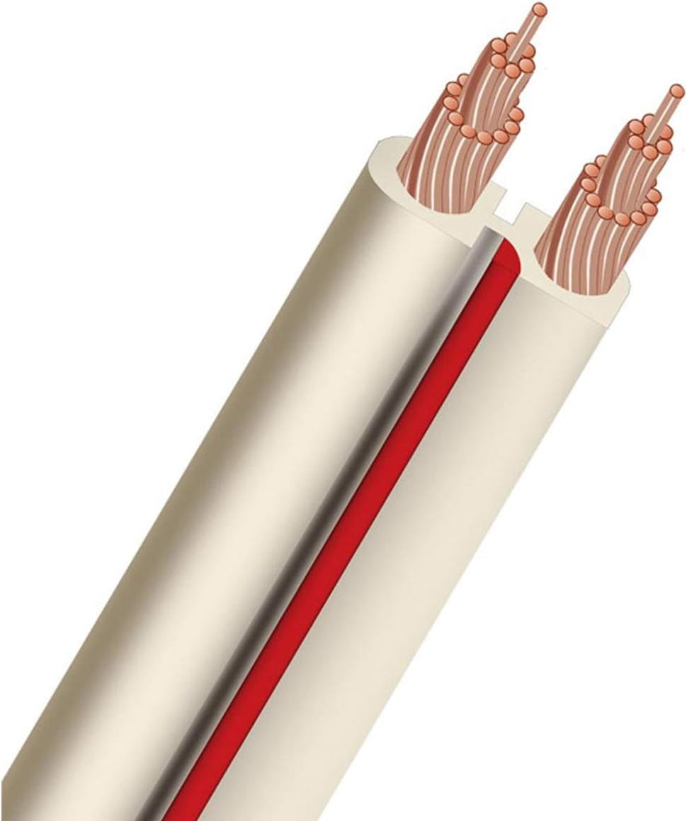 White Unterminated Speaker Cable 100 ft. E178164
