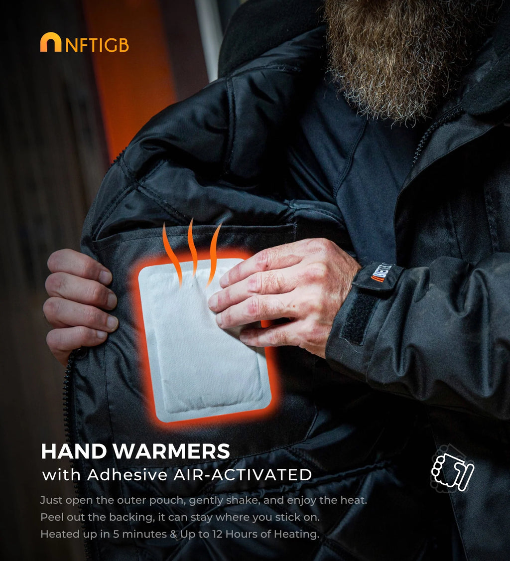 Body & Hand Warmers with Adhesive Backing, 40Pcs Disposable Warmers E932464