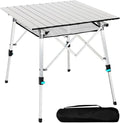 Portable Folding Camping Table with Aluminum Legs Adjustable Height E715542