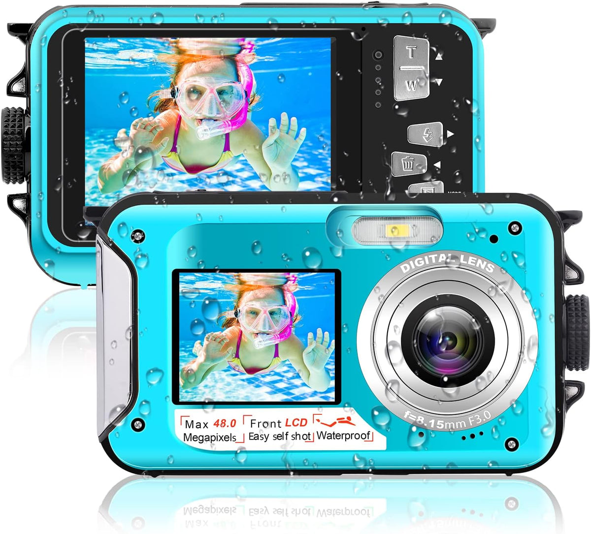 Yellow 48MP 2.7K Waterproof Digital Camera M764
