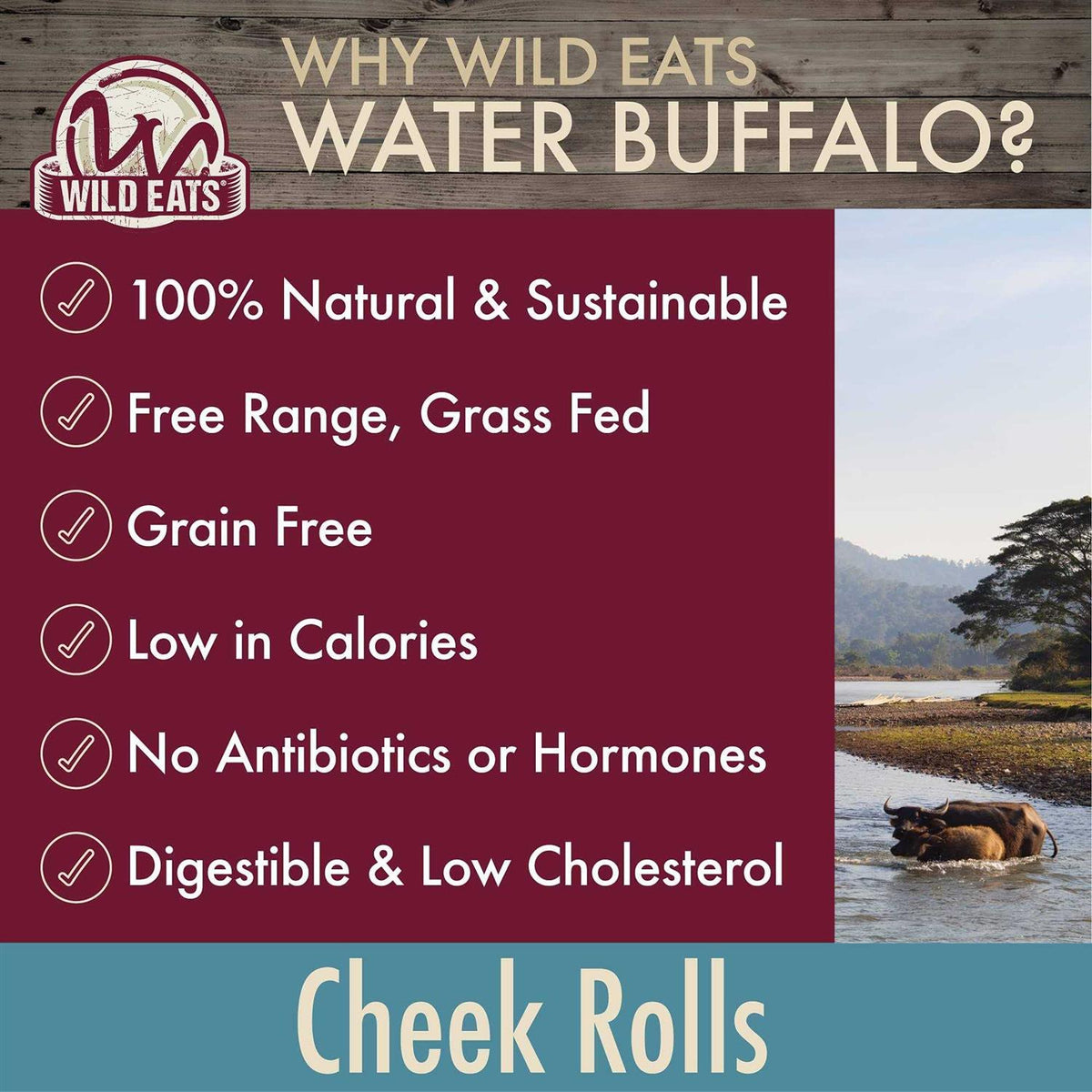 Water Buffalo Dog Chews 5 Pack E4736