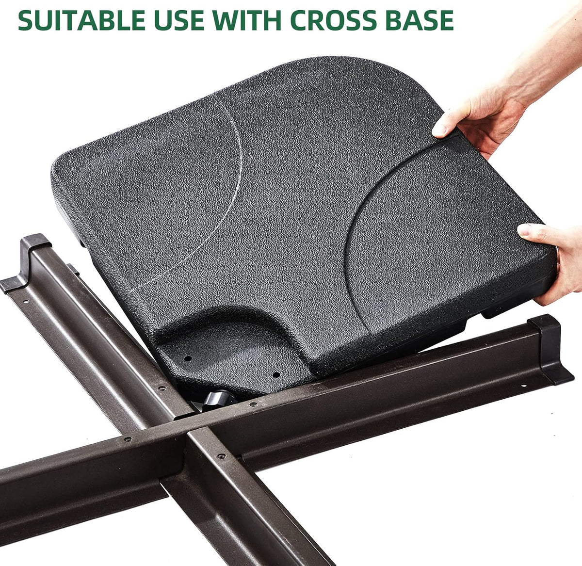Heavy-Duty Square Cantilever Umbrella Base 4Pcs Black A40431