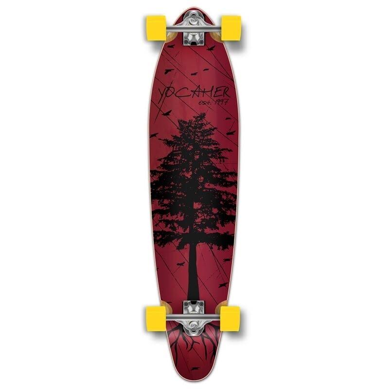 Red Kicktail Longboard Complete L96392