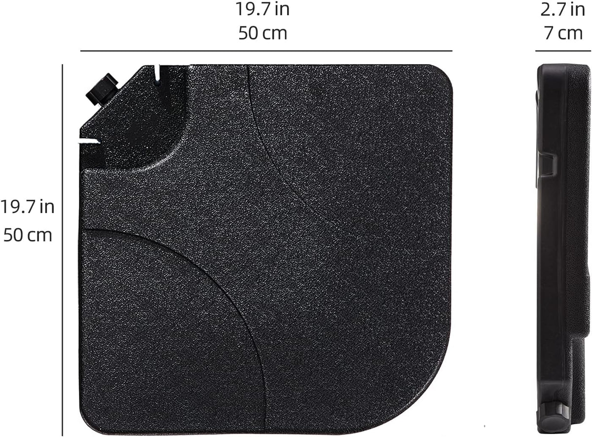 Heavy-Duty Square Cantilever Umbrella Base 4Pcs Black A40431