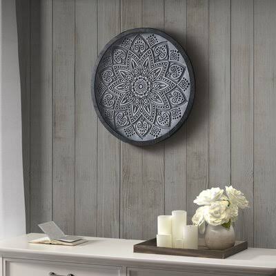Grey Medallion Carved Wall Decor C688979