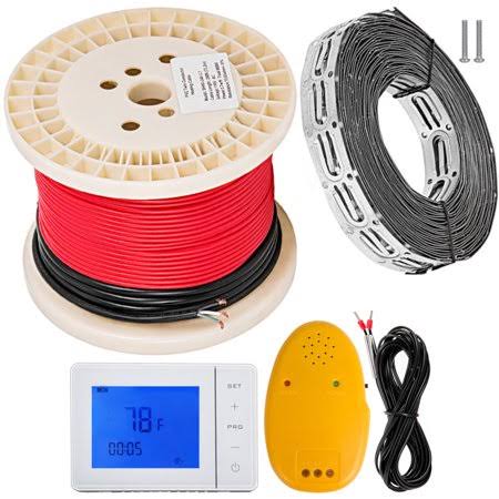 110V Electric Radiant Floor Heat Cable Set with Thermostat Z607