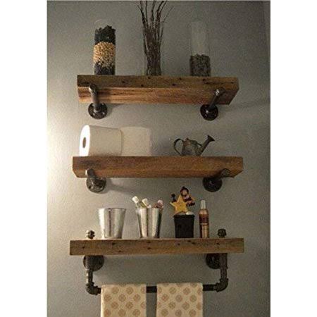 Industrial Pipe Wood Metal Shelving L460774