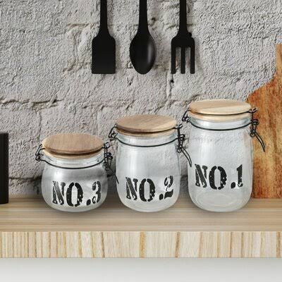 3 Piece Kitchen Canister Set R453