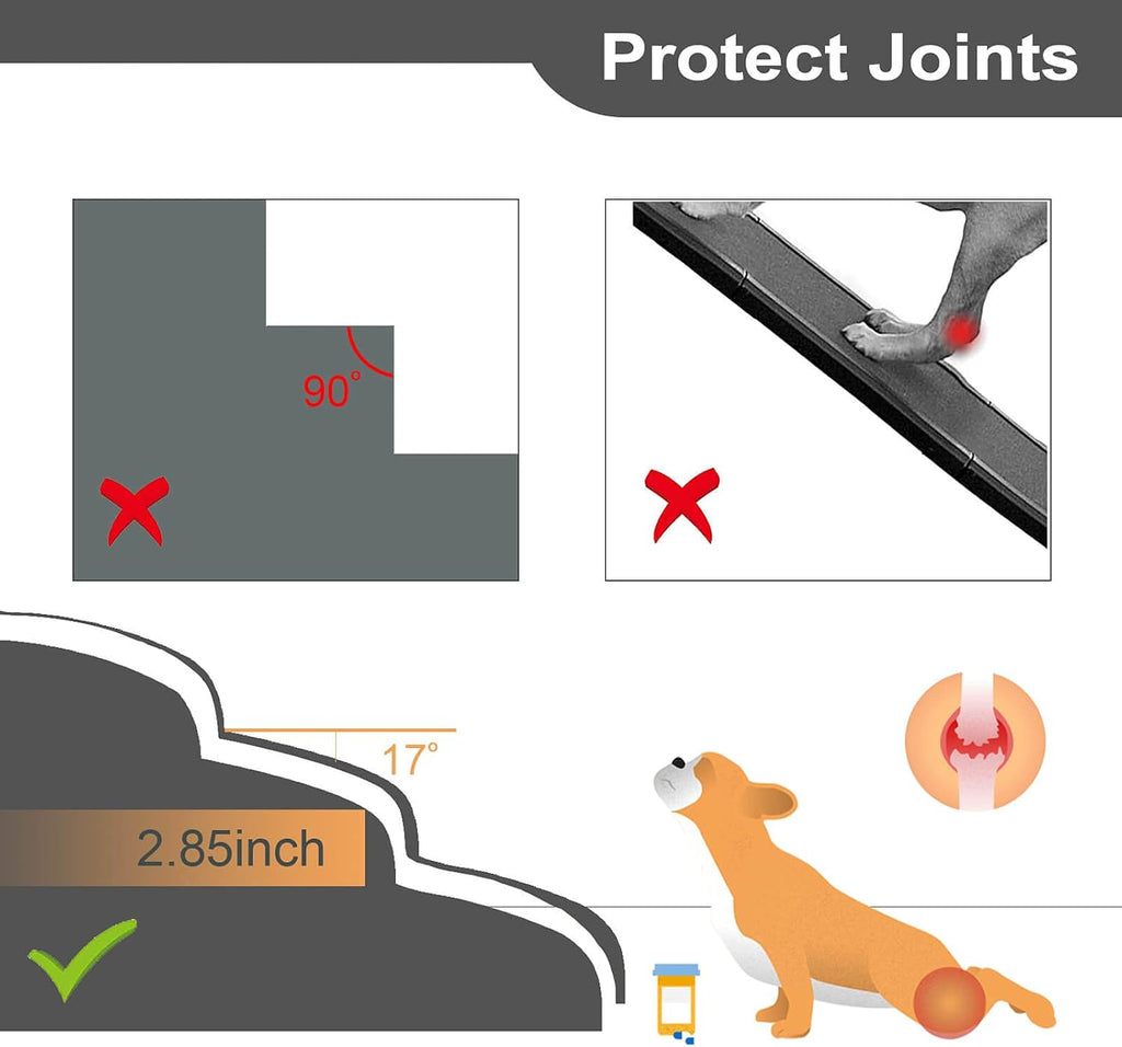 3 Steps Dog Ramp Pet Stairs with Washable Cover Q886