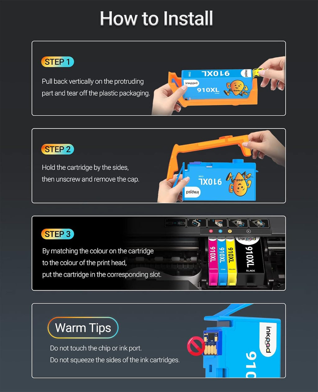 Remanufactured Ink Cartridge Replacement 4 Pack R118448