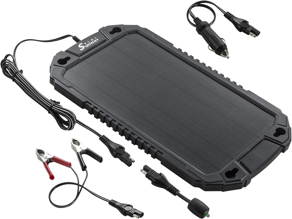 12V 8W Portable Waterproof Solar Car Battery Trickle Charger V6696