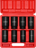 8 Pieces 3/4-Inch Drive Deep Impact Socket Set, CR-MO, Metric, 6-Point, 26mm to 38mm U66030