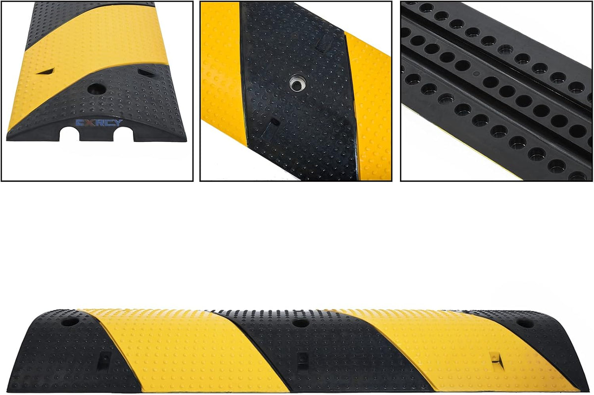 3FT Modular Rubber Speed Bump with 3 Bolts I915