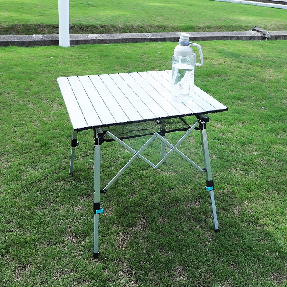 Portable Folding Camping Table with Aluminum Legs Adjustable Height E715542