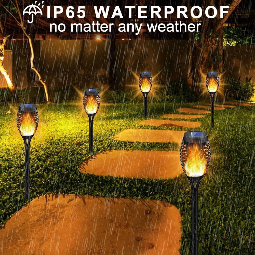 12 Pack Solar Torch Light with Flickering Flame V52856