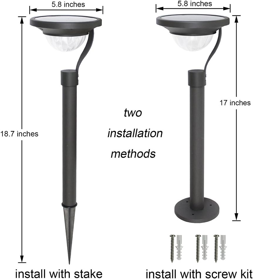 Matte Black 4 Pack Solar Path Lights G57778
