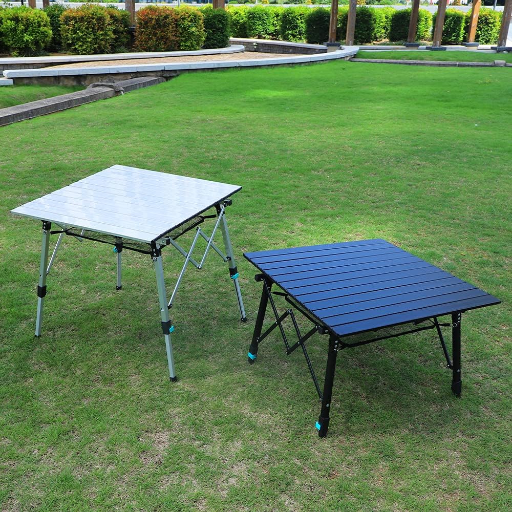Portable Folding Camping Table with Aluminum Legs Adjustable Height E715542