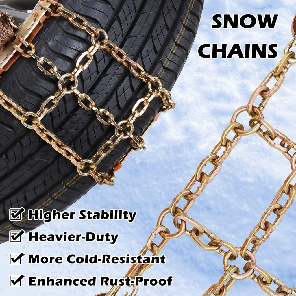 Snow Chains 6PCS Adjustable Tire Width 6.5-8.8in C38909