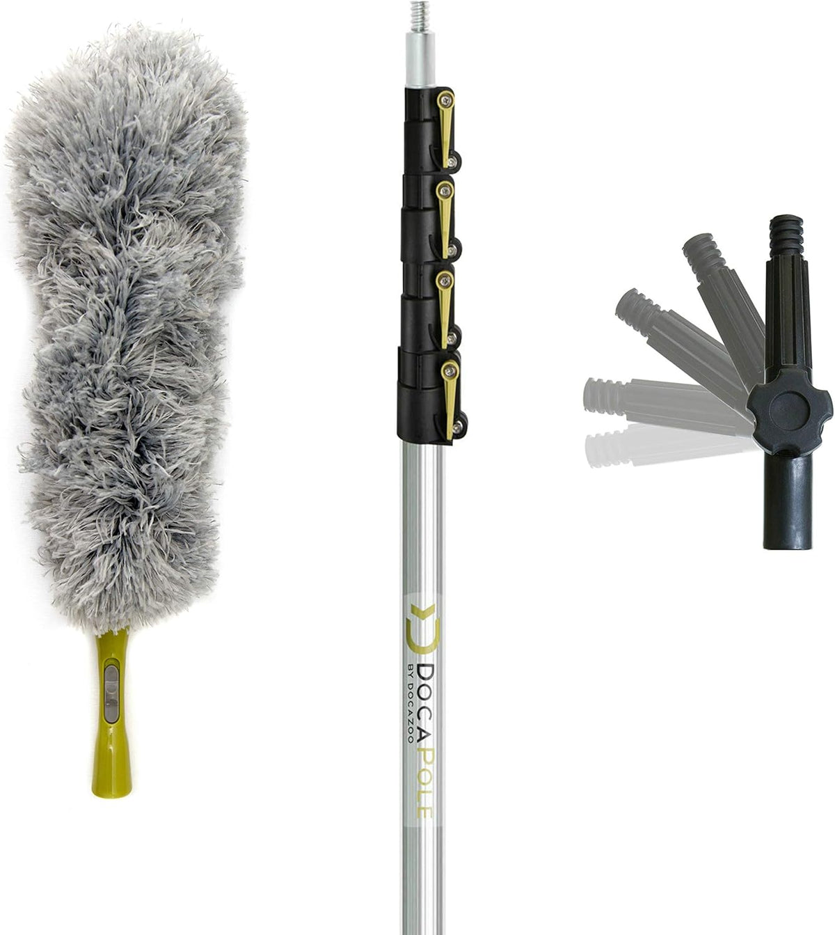 6 to 24 ft Telescopic Pole Microfiber Feather Duster X890130