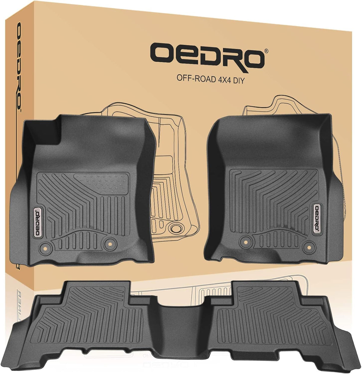 Black TPE Cargo Trunk Liner Floor Mat U8618