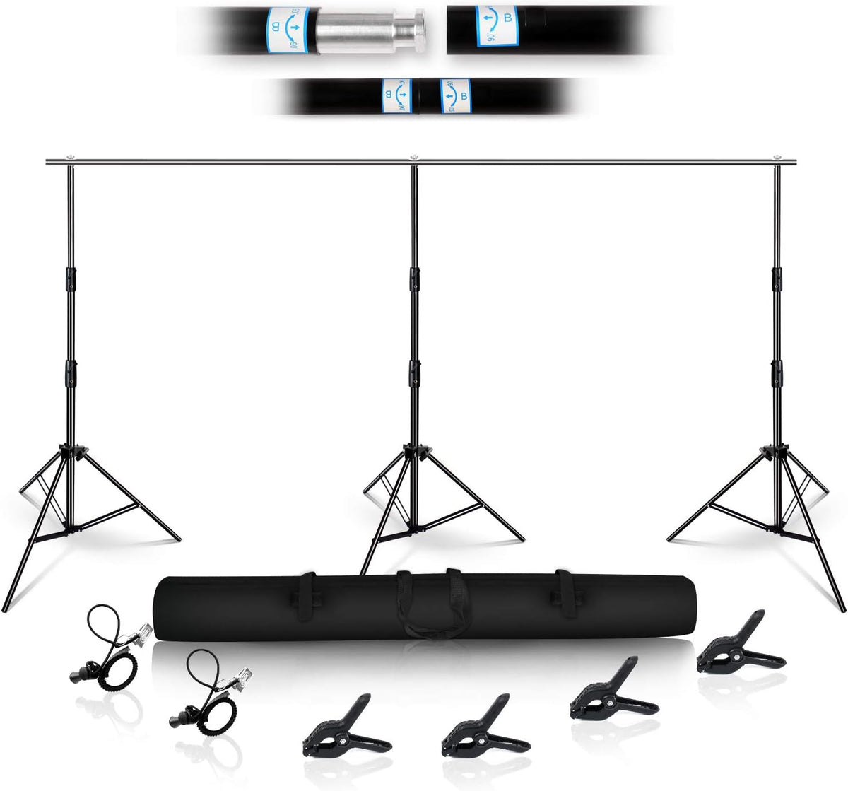 Heavy Duty Background Support Kit with Carrying Case E574785