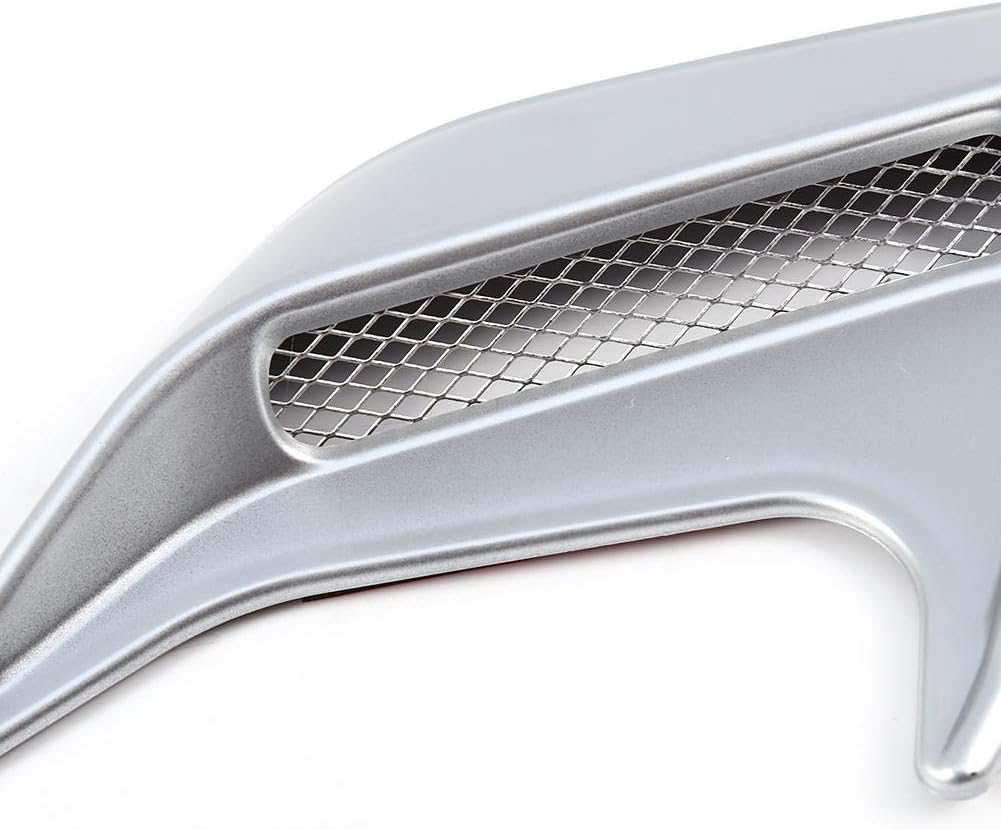Car Hood Air Flow Intake Vent Cover 2pcs Silver F404836