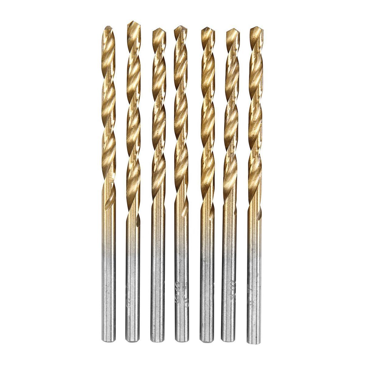 9/64 in. Titanium High Speed Steel Drill Bits, 7 Piece P786