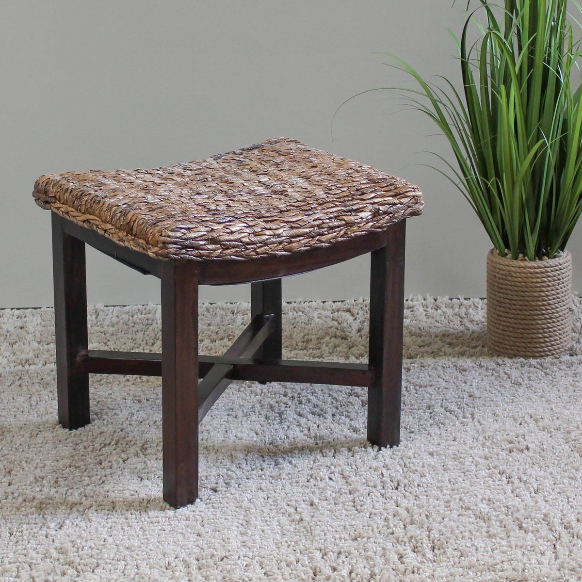 Rectangular Cushioned Top Stool C40674