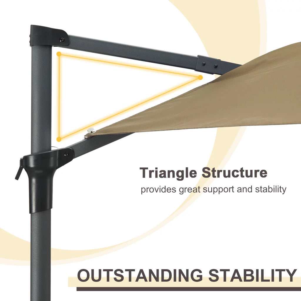 10ft Beige Outdoor Patio Umbrella I6830