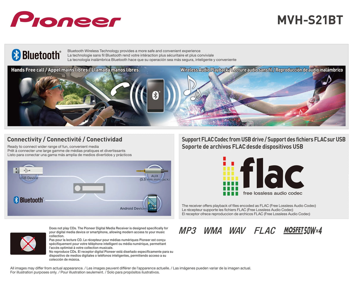 Single Din Bluetooth Car Stereo Digital Media Receiver I285