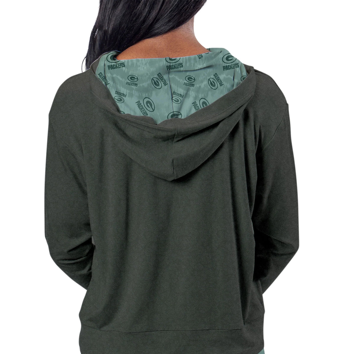 Charcoal Green Pullover Hoodie I924540
