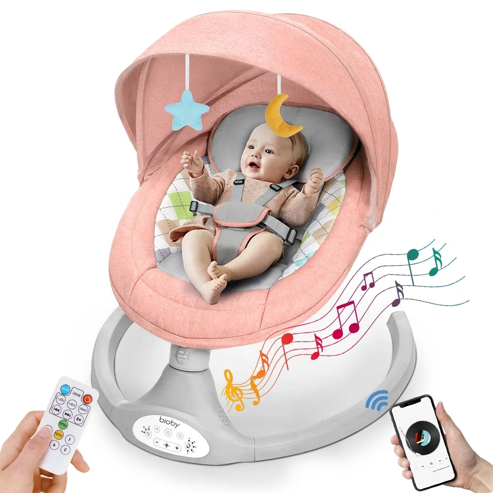 Electric Baby Swing with Remote Control, Grey H27900