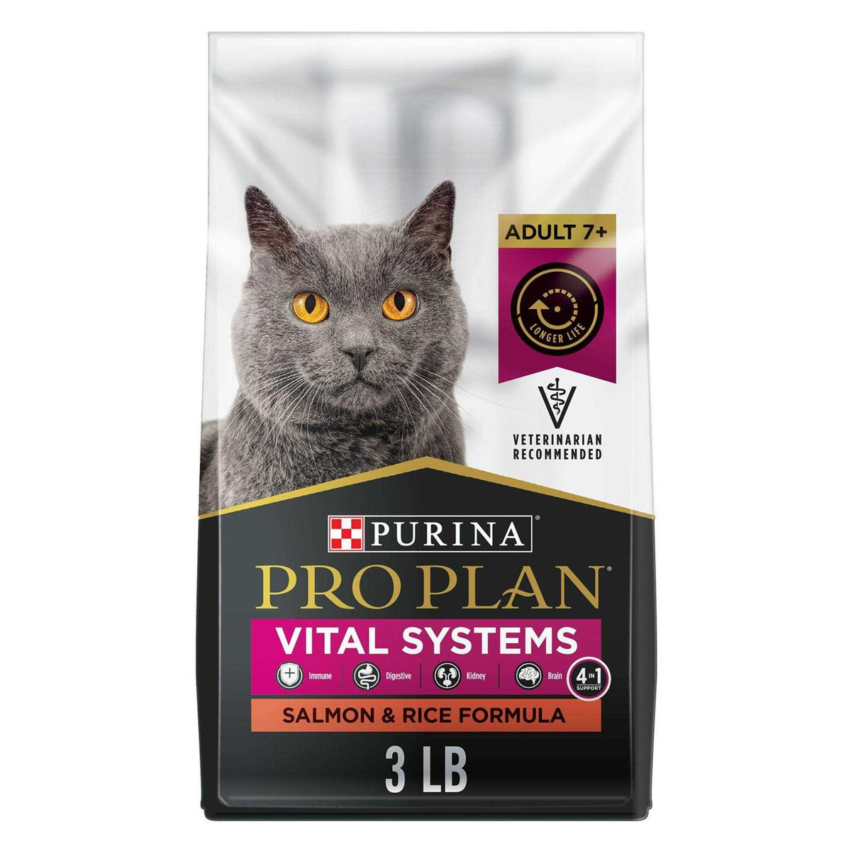 Salmon and Rice Senior Dry Cat Food W72772