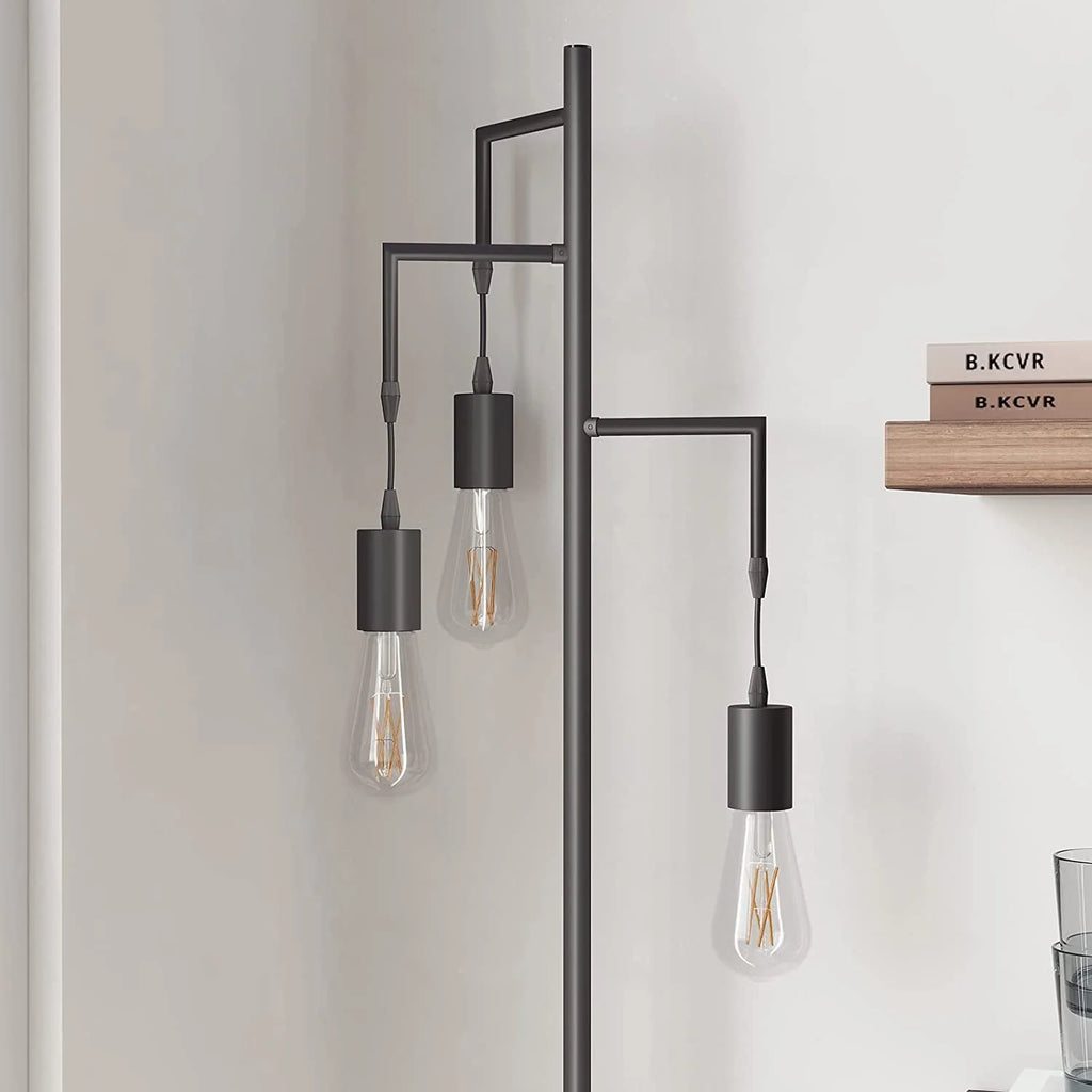 3 Light Black Floor Lamp U464