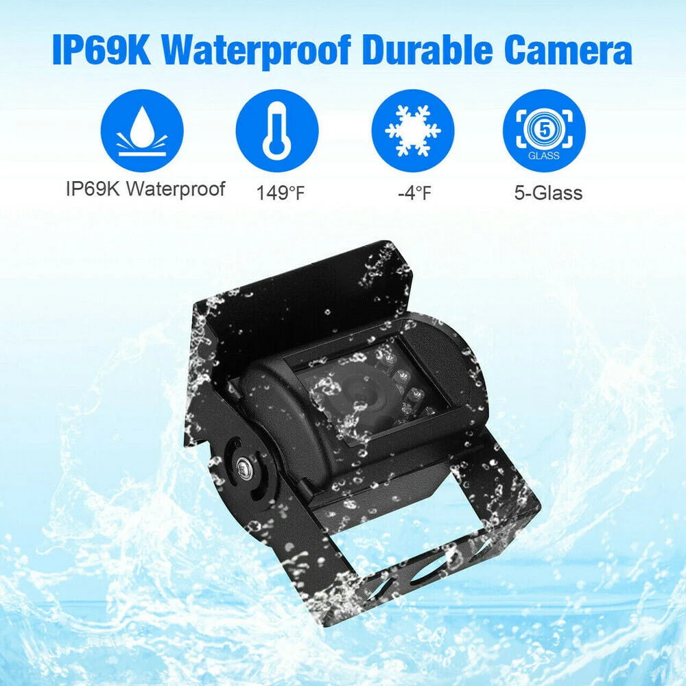 2 Wireless Truck Backup Cameras with 7inch Monitor Night Vision Waterproof E412