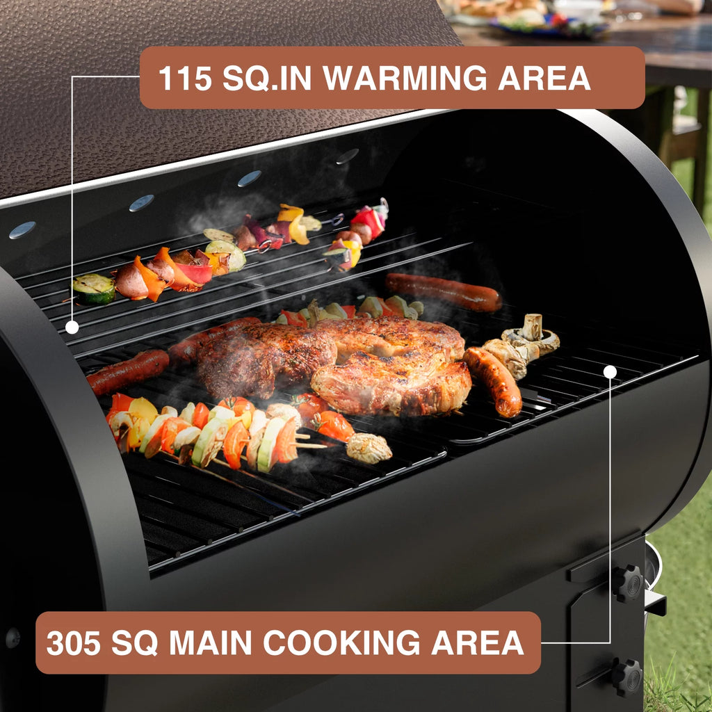 Wood Pellet Smoker & Grill BBQ with Auto Temperature Controls L6526