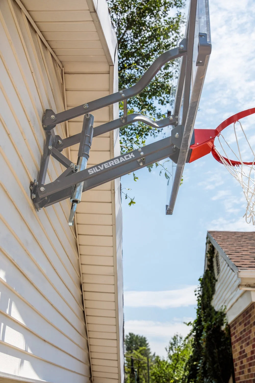 Wall Mounted Adjustable-Height Basketball Hoop V122026