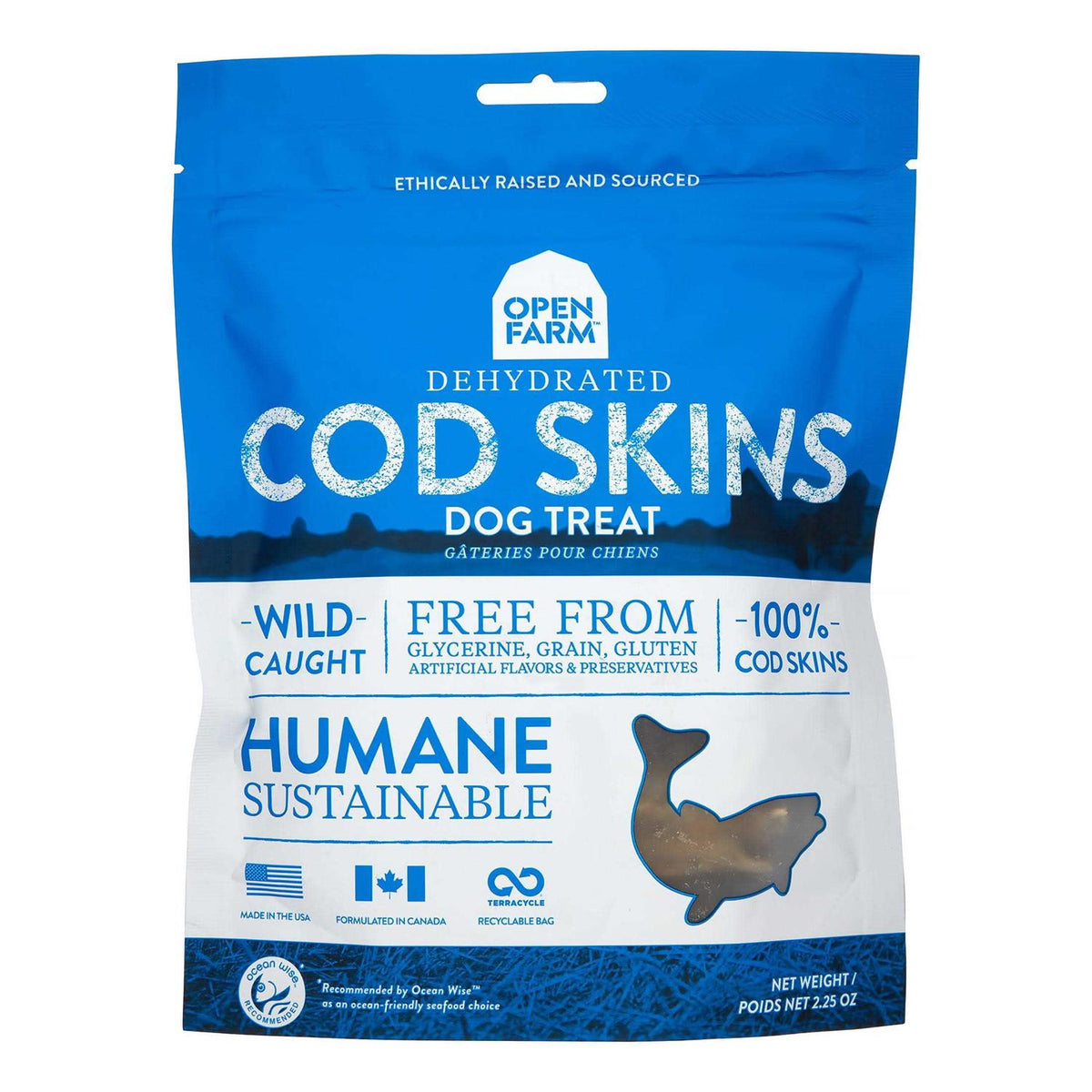 Cod Skins Dehydrated Dog Treats G458