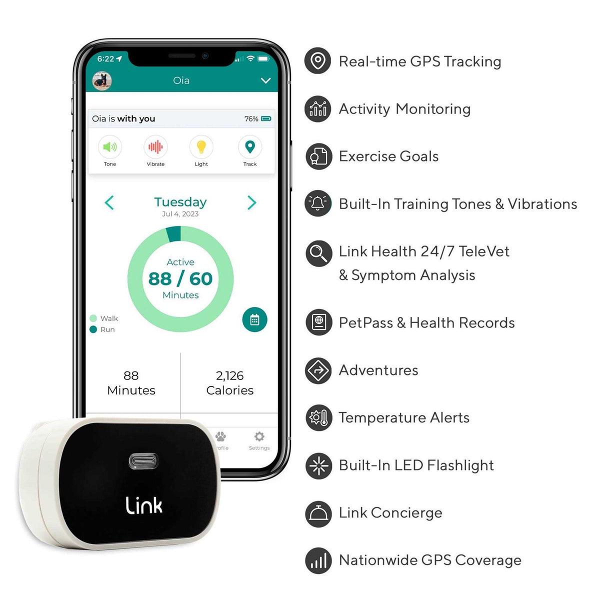 GPS Dog Tracker & Activity Monitor J954792