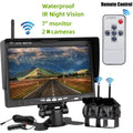 2 Wireless Truck Backup Cameras with 7inch Monitor Night Vision Waterproof E412