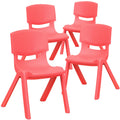 Red Plastic Stackable School Chair 4 Pack X767868
