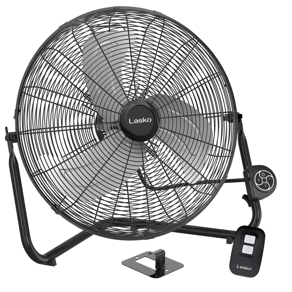 20 High Velocity Floor Fan with Remote, Black J98140