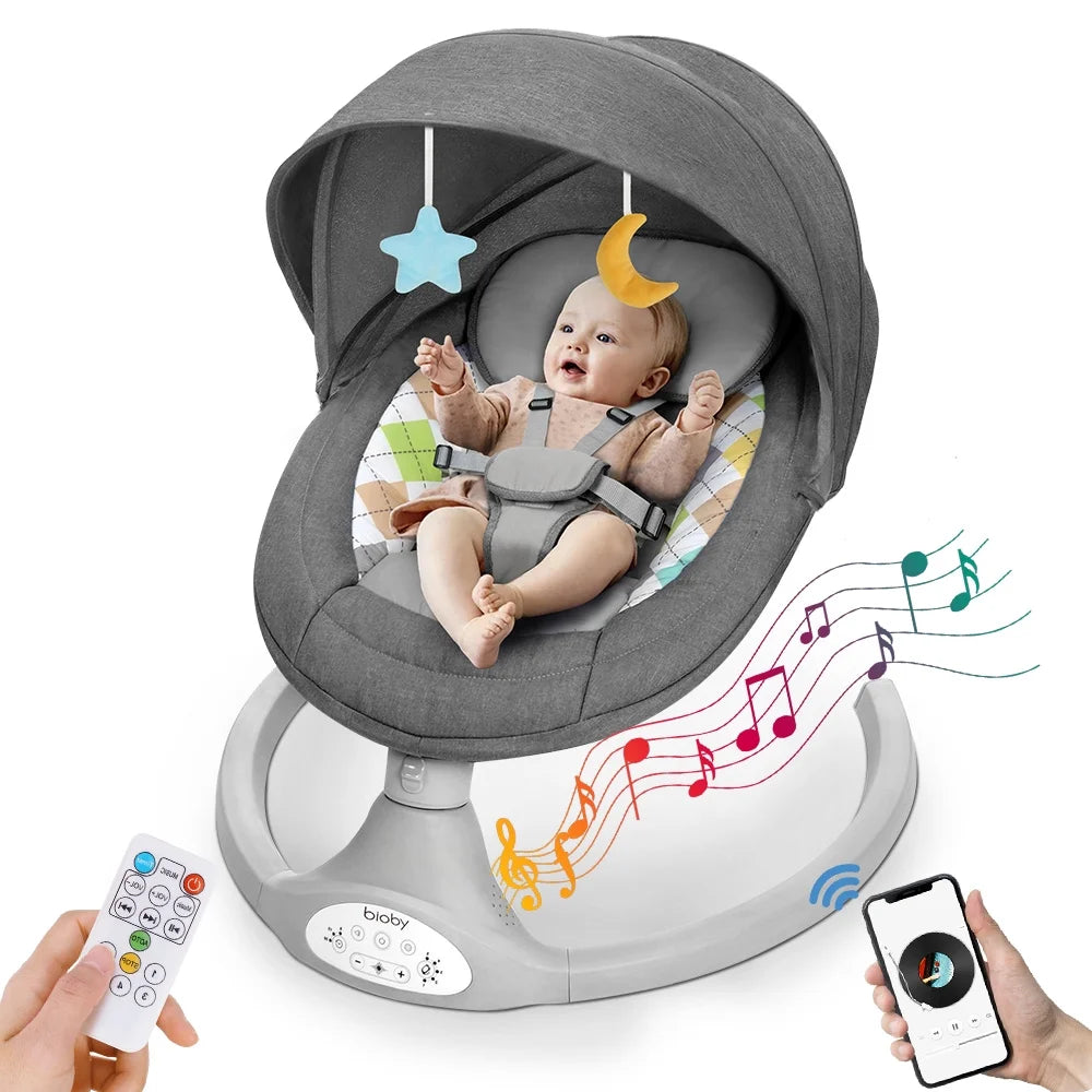 Electric Baby Swing with Remote Control, Grey H27900