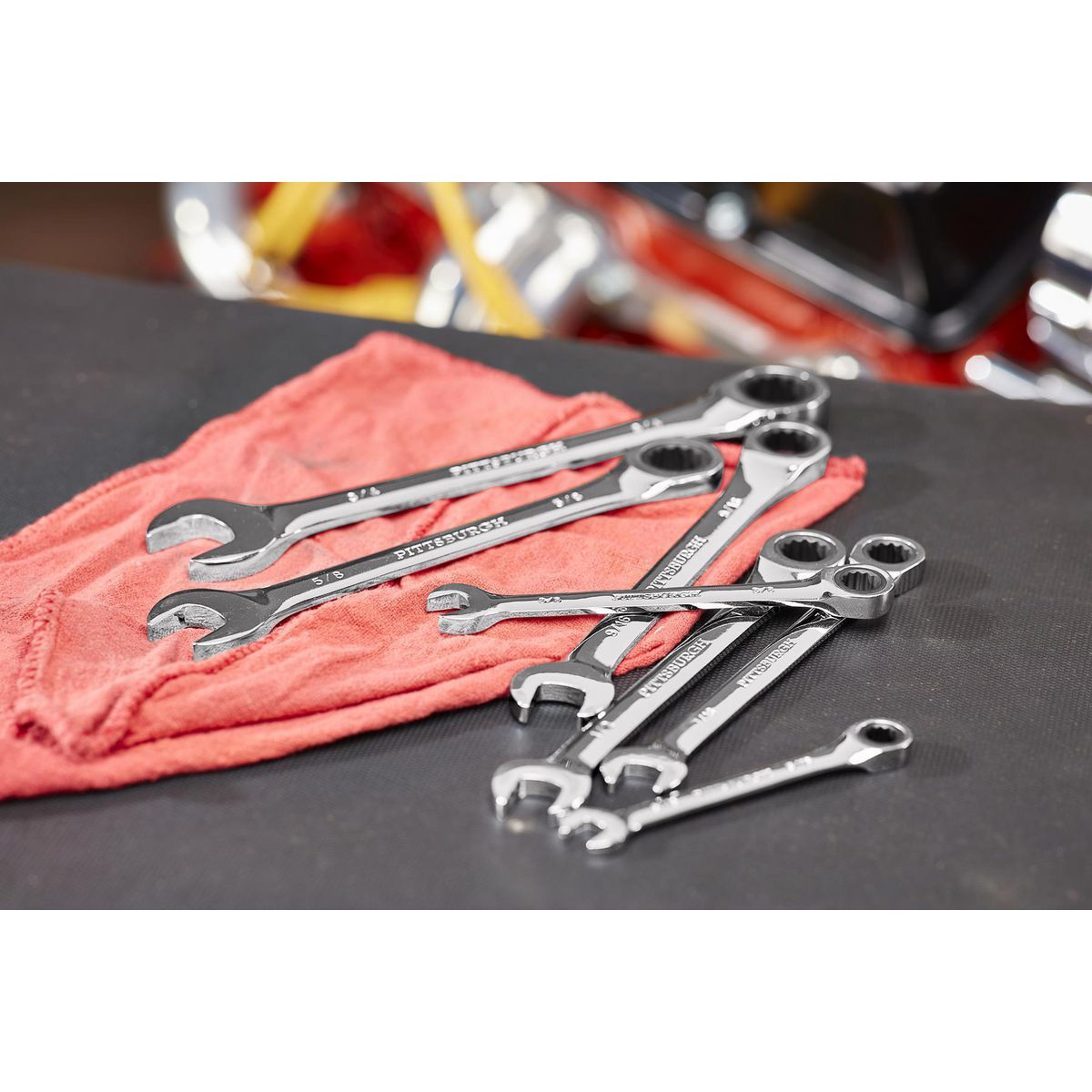 SAE Ratcheting Combination Wrench Set, 7-Piece G760076