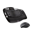 Wireless Keyboard and Mouse Combo, Full-Size, Black H49849