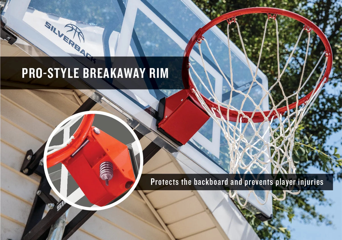 Wall Mounted Adjustable-Height Basketball Hoop V122026