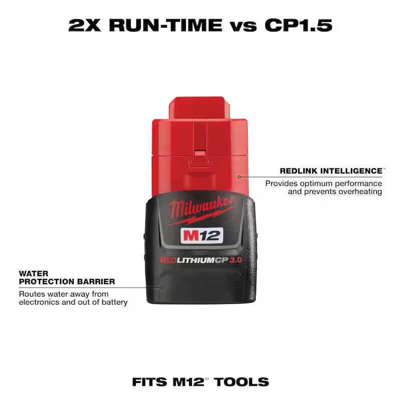 12-Volt 3.0Ah Lithium-Ion Compact Battery Pack D610