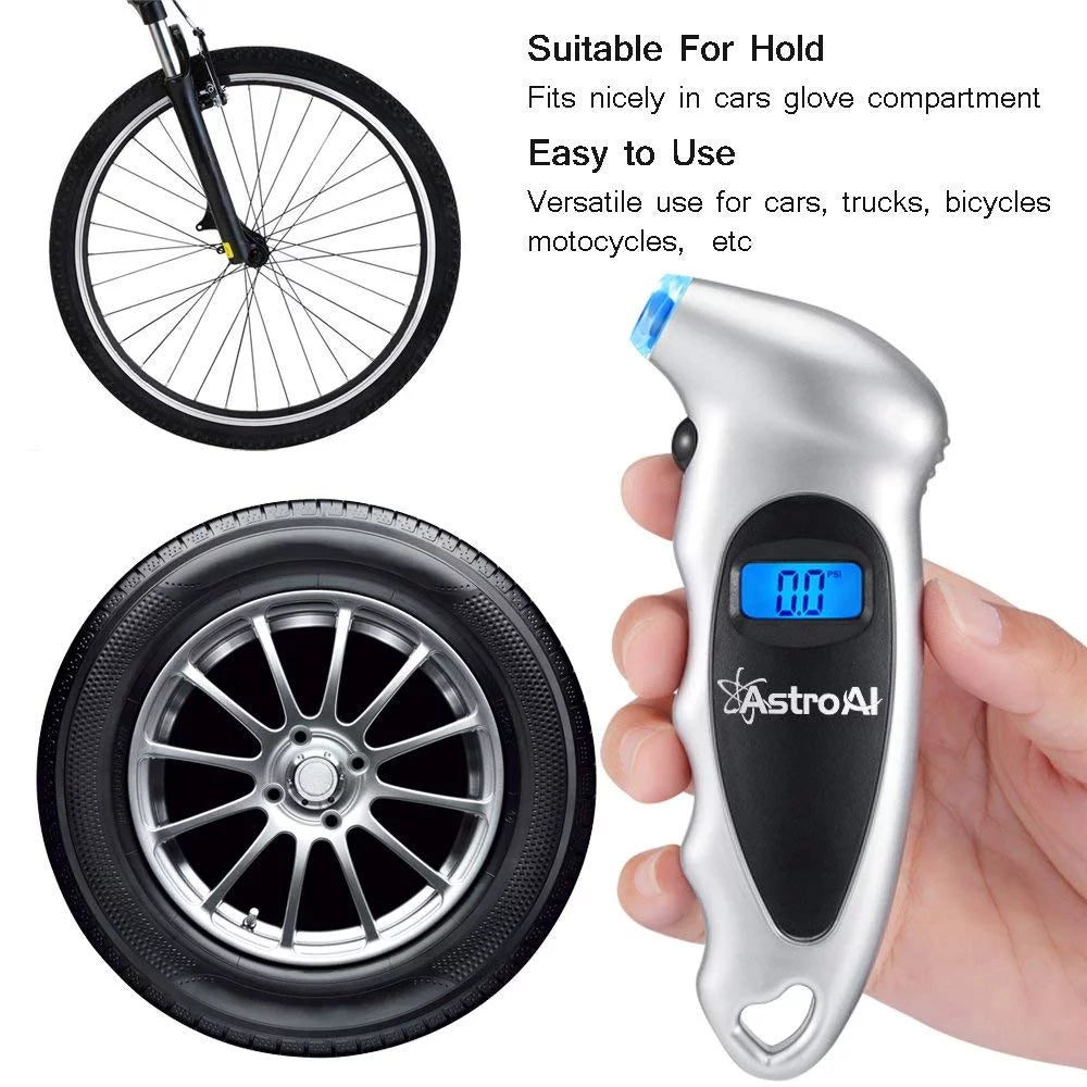 3 Pack Digital Tire Pressure Gauge 150 Psi 4 Settings B386373