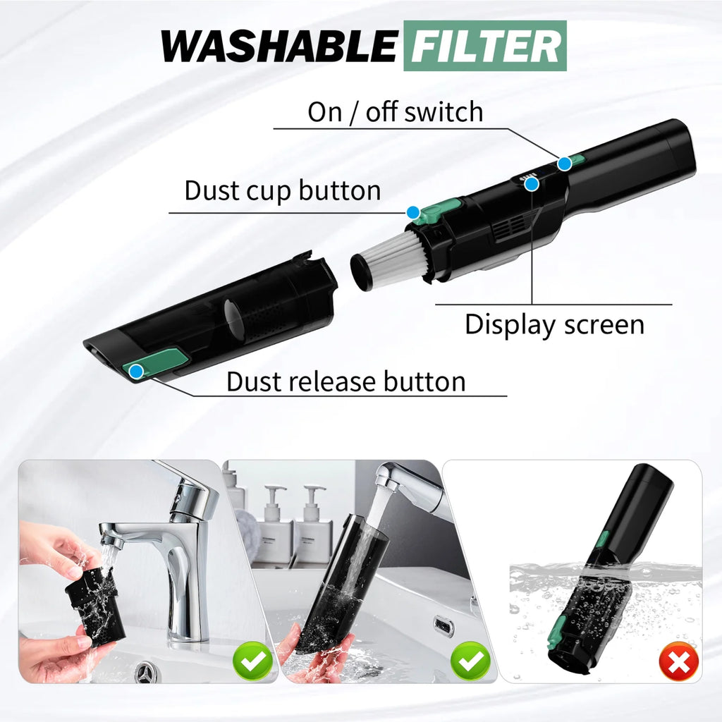 Handheld Cordless Vacuum with 15KPA Suction Z622